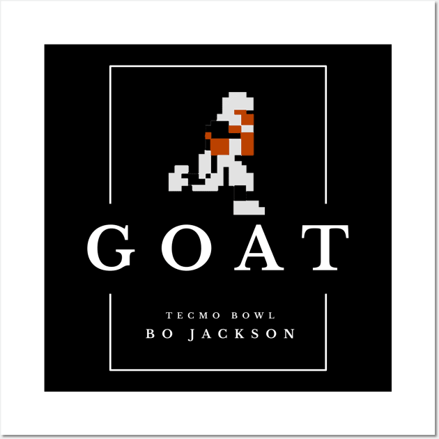 GOAT - Tecmo Bowl Bo Jackson Wall Art by BodinStreet